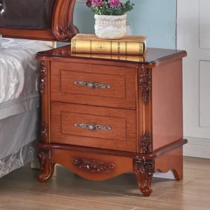 Wood White Aesthetic Nightstand European Modern Nordic Trendy Space Saving Table Solid Drawers Storage Mesa De Noche Furniture