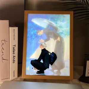Anime character Satoru Gojo photo frame Led three-color light photo frame painting decoration Christmas gift Moonlight lamp