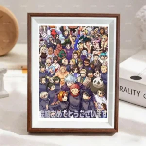 Jujutsu Kaisen Gojo Satoru Anime Group Photo Frame New Acrylic for Anime Fans Desk Display and Room Decoration Perfect Gift Idea