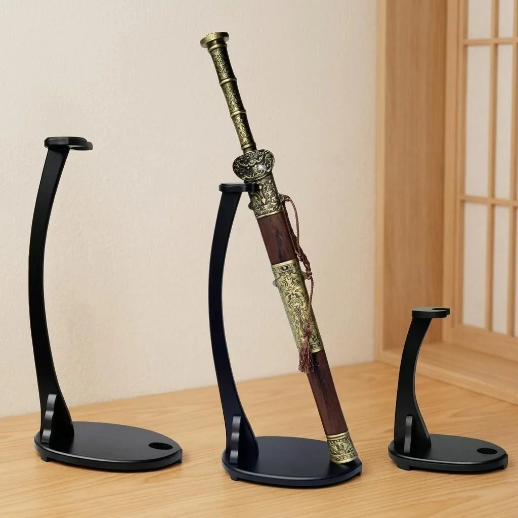 Vertical Sword Shelf Holder Demon Slayer Samurai Sabre Display Stand Real Japanese Katana Rack Knife Bracket House Decor Gift