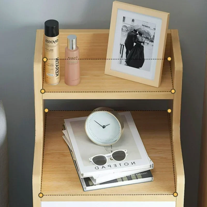 Wooden Mini Bedside Table Luxury Drawer Living Room Nightstands Modern Simplicity Narrow Storage night tables Home Furniture - Image 6